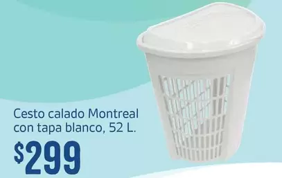 Oferta de Cesto Calado Con Tapa Blanco por $299 en Soriana Súper