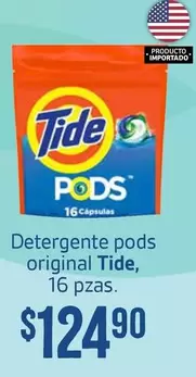 Oferta de Tide - Detergente Pods Original por $124.9 en Soriana Súper