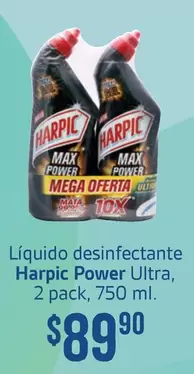 Oferta de Harpic - Liquido Desinfectante Power Ultra por $89.9 en Soriana Súper