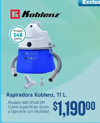 Oferta de Koblenz - Aspiradora por $1190 en Soriana Súper