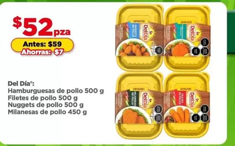 Oferta de Del Día - Hamburguesas De Pollo por $52 en Bodega Aurrera