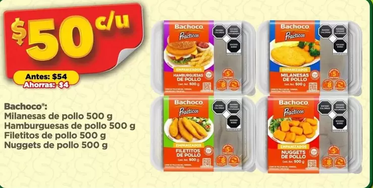 Oferta de Bachoco - Milanesas De Pollo por $50 en Bodega Aurrera