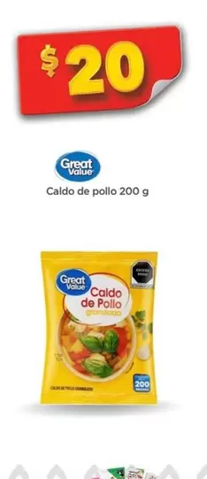 Oferta de Great Value - Caldo De Pollo por $20 en Bodega Aurrera