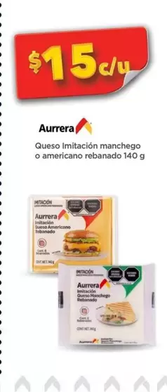 Oferta de Aurrera - Queso Intiacion Manchego O Americano Rebanado por $15 en Bodega Aurrera