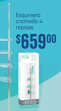 Oferta de Esquinero Cromado 4 Repisas por $659 en Soriana Híper