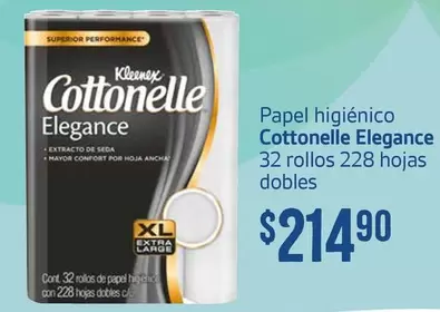 Oferta de Cottonelle - Papel Higiénico Elegance por $215.9 en Soriana Híper