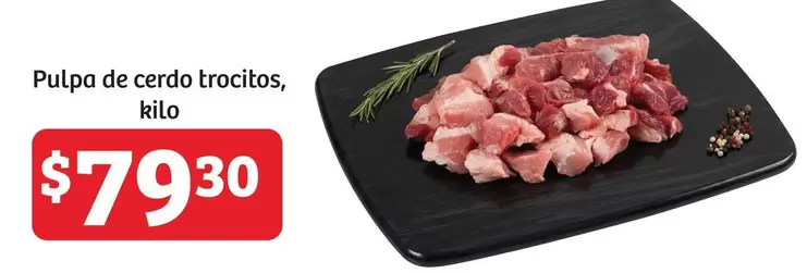 Oferta de Pulpa De Cerdo Trocitos por $79.3 en Soriana Híper