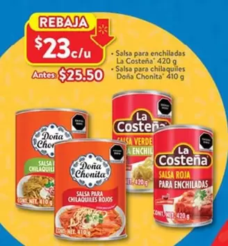 Oferta de La Costeña - Salsa Para Enchiladas por $25 en Walmart