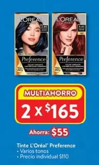 Oferta de Preference - Tinte L'oréal por $55 en Walmart