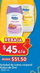 Oferta de Oro - Crema Corporal por $45 en Walmart