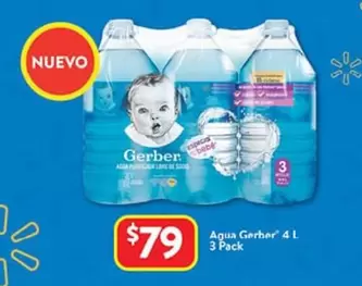 Oferta de Gerber - Agua ’ 4 L 3 Pack por $79 en Walmart