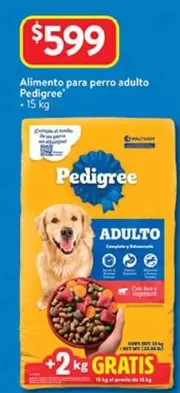 Oferta de Pedigree - Alimento Para Perro Adulto por $599 en Walmart