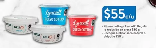 Oferta de Lyncott - Queso Cottage Regular por $55 en Walmart