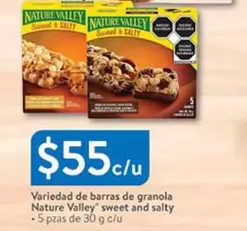 Oferta de Nature Valley - Variedad De Barras De Granola  Sweet And Salty por $55 en Walmart