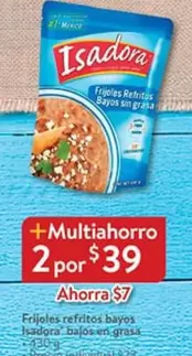 Oferta de Isadora - Frijoles Refritos Bayos por $39 en Walmart