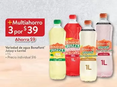 Oferta de Bonafont - Variedad De Agua por $39 en Walmart