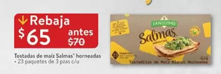 Oferta de Salmas - Tostadas De Maiz Horneadas por $65 en Walmart