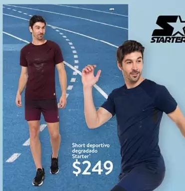 Oferta de Short Deportivo Degradado Starter por $249 en Walmart