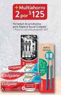 Oferta de Colgate - Variedad De Productos Para Higiene Bucal por $125 en Walmart