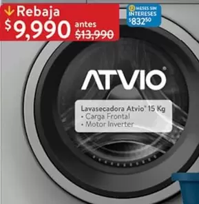 Oferta de Atvio - Lavasecadora por $9990 en Walmart