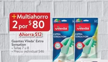 Oferta de Vileda - Guantes Extra Sensation en Walmart