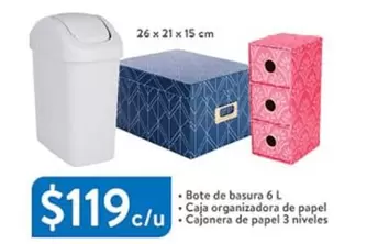 Oferta de Caja Organizadora De Papel por $119 en Walmart