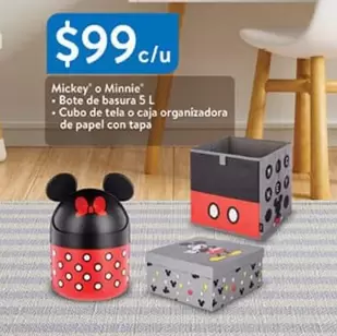 Oferta de Mickey O Minnie Bota De Basura por $99 en Walmart