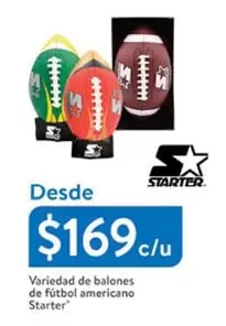 Oferta de Americano - Variedad De Balones De Futbol  Starter por $169 en Walmart