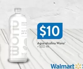 Oferta de Aqua - Agua Alcalina Wonu por $10 en Walmart