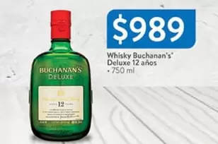 Oferta de Buchanan's - Whisky Deluxe 12 Anos por $989 en Walmart