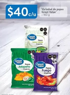 Oferta de Great Value - Variedad De Papas por $40 en Walmart