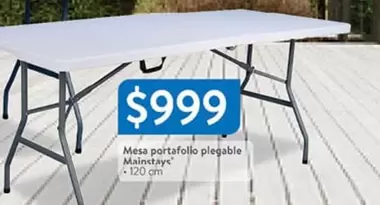 Oferta de Mainstays - Mesa Portafolio Plegable por $999 en Walmart