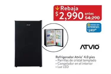 Oferta de Atvio - Refrigerador  4.0 Pies por $2990 en Walmart