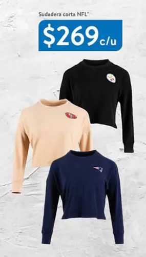 Oferta de NFL - Sudadera Corta por $269 en Walmart