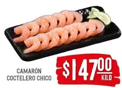 Oferta de Camaron Coctelero Chico por $147 en Soriana Híper