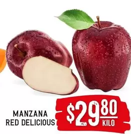 Oferta de Manzana -  Red Delicious por $29.8 en Soriana Híper