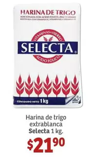 Oferta de Selecta - Harina De Trigo Extrablanca por $21.9 en Soriana Híper