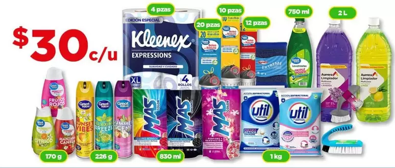 Oferta de Kleenex - Expressions por $30 en Bodega Aurrera