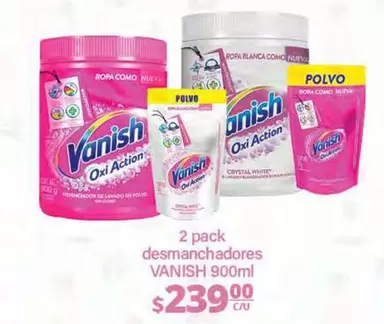 Oferta de Vanish - 2 pack desmanchadores por $239 en La Comer