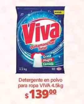 Oferta de Viva - Detergente En Polvo Para Ropa por $139 en La Comer