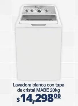 Oferta de Lavadora Blanca Con Tapa De por $14298 en La Comer