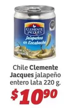 Oferta de Clemente Jacques - Chile  Jalapeno Entero Lata por $10.9 en Soriana Híper