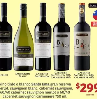 Oferta de Vino Tinto O Blanco por $299 en Soriana Híper