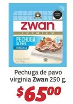 Oferta de Zwan - Pechuga De Pavo Virginia por $65 en Soriana Híper