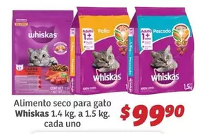 Oferta de Whiskas - Alimento Seco Para Gato por $99.9 en Soriana Híper