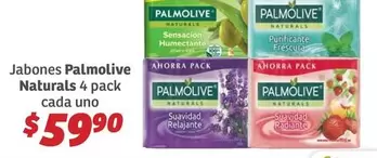 Oferta de Palmolive - Naturals 4 Pack por $59.9 en Soriana Híper