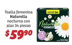 Oferta de Naturella - Toalla Femenina Nocturna Con Alas por $59.9 en Soriana Híper