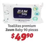 Oferta de Zuum - Toallitas Premium  Baby 90 Piezas por $49.9 en Soriana Híper