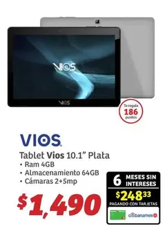 Oferta de Vios - Tablet  10.1- Plata por $1490 en Soriana Híper