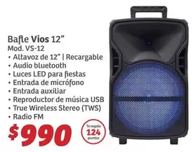 Oferta de Vios - Bafle  12" por $990 en Soriana Híper